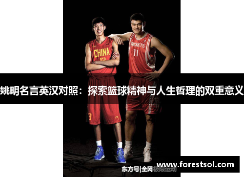 姚明名言英汉对照：探索篮球精神与人生哲理的双重意义
