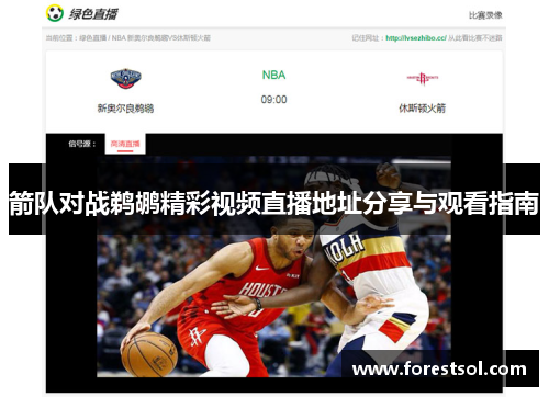箭队对战鹈鹕精彩视频直播地址分享与观看指南